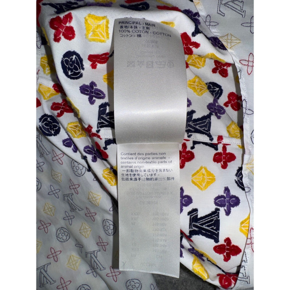 Louis Vuitton LVSE Regular Long Sleeve DNA Logo Monogram Button Up Down Shirt M - Picture 14 of 15